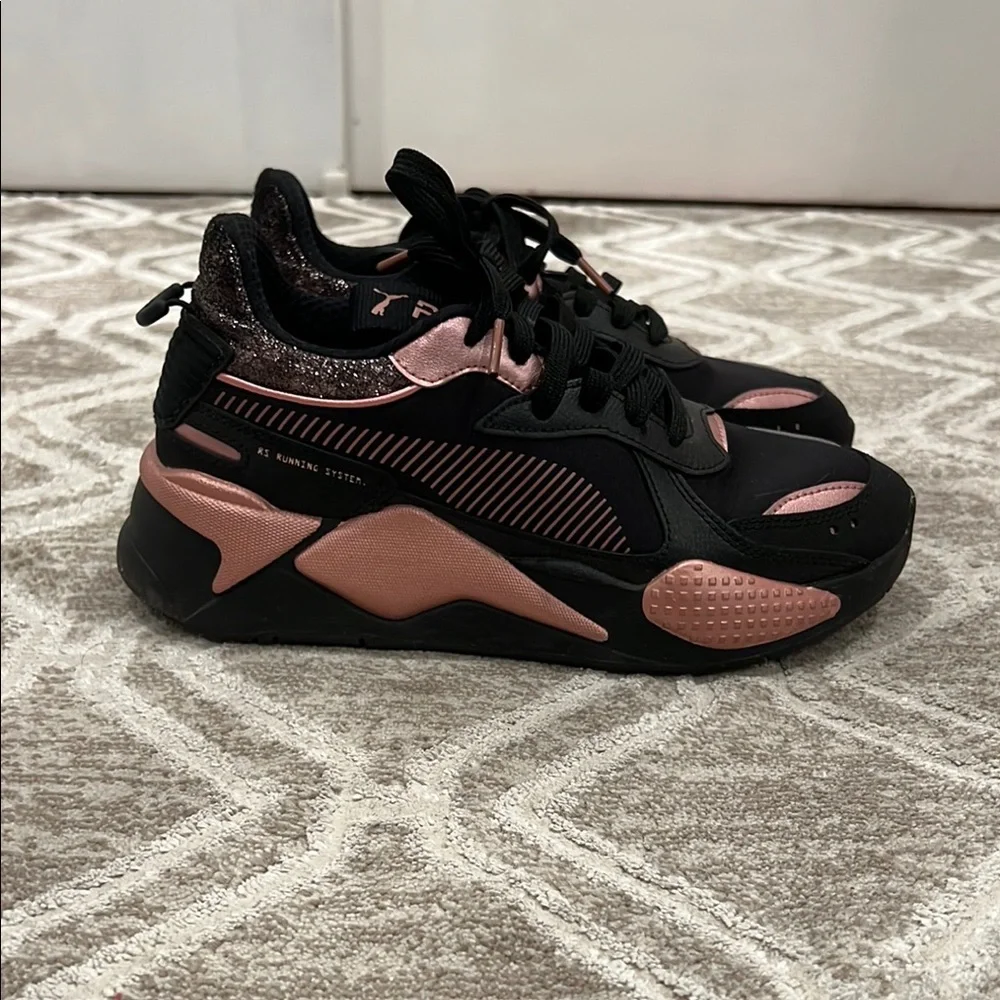 Puma RS-X Collection Black/Rose Women Running Sneakers/ Size 7.5/ Like New - Picture 2 of 11